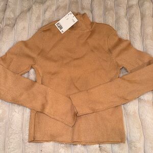 H&M Cozy Tan Turtleneck Sweater